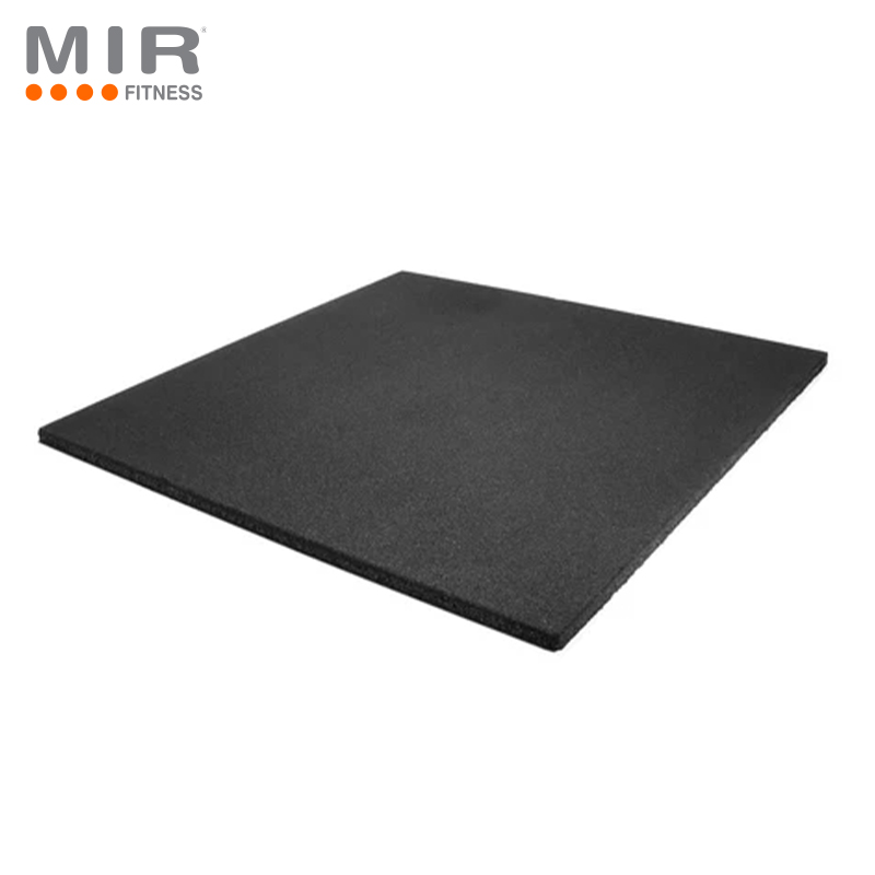 PISO DE CAUCHO 1mt x 1mt x 15mm Negro -Modelo importado