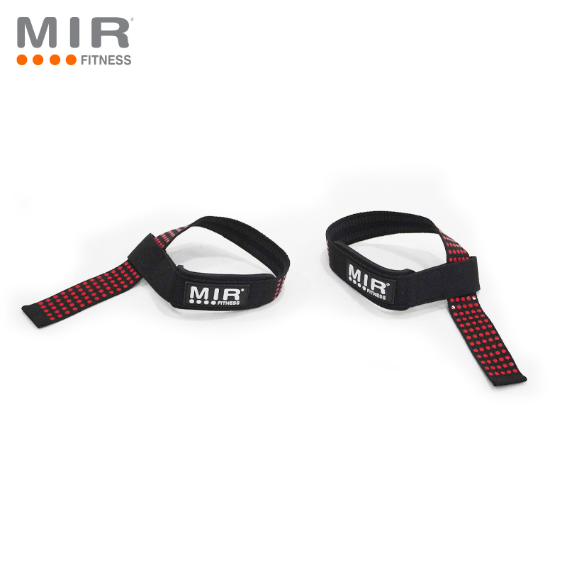 Par de Straps PRO MIR - Roja y negra con goma antideslizante